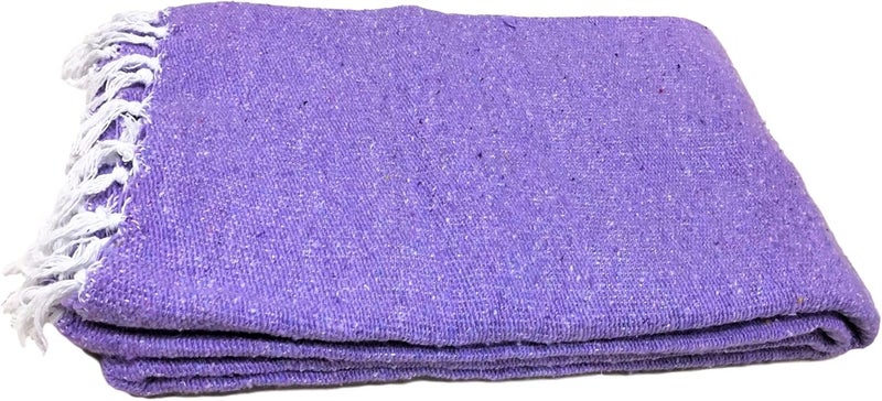 Open Road Goods Solid Color Mexican Yoga Blanket – Large Handwoven Throw for Yoga, Beach, Camping or Home – Soft and Durable Cotton Blend - Image 1